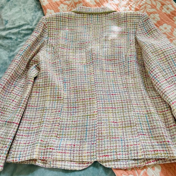 Vintage Henry Lee multi-colored tweed blazer! Size 14! - Picture 7 of 10